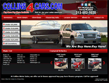 Tablet Screenshot of collins4cars.com